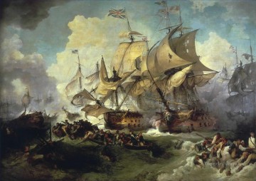 Buque de guerra Painting - la batalla del primero de junio de 1794 buques de guerra